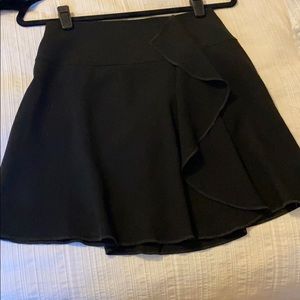 Black skirt with ruffle detail